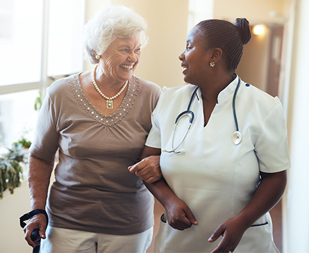 Senior With a Nurse